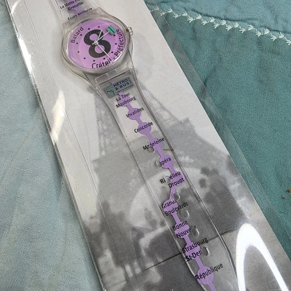 Paris Metro & Bus RATP Objets du Patrimoine Watch Purple Line 8 Balard Creteil